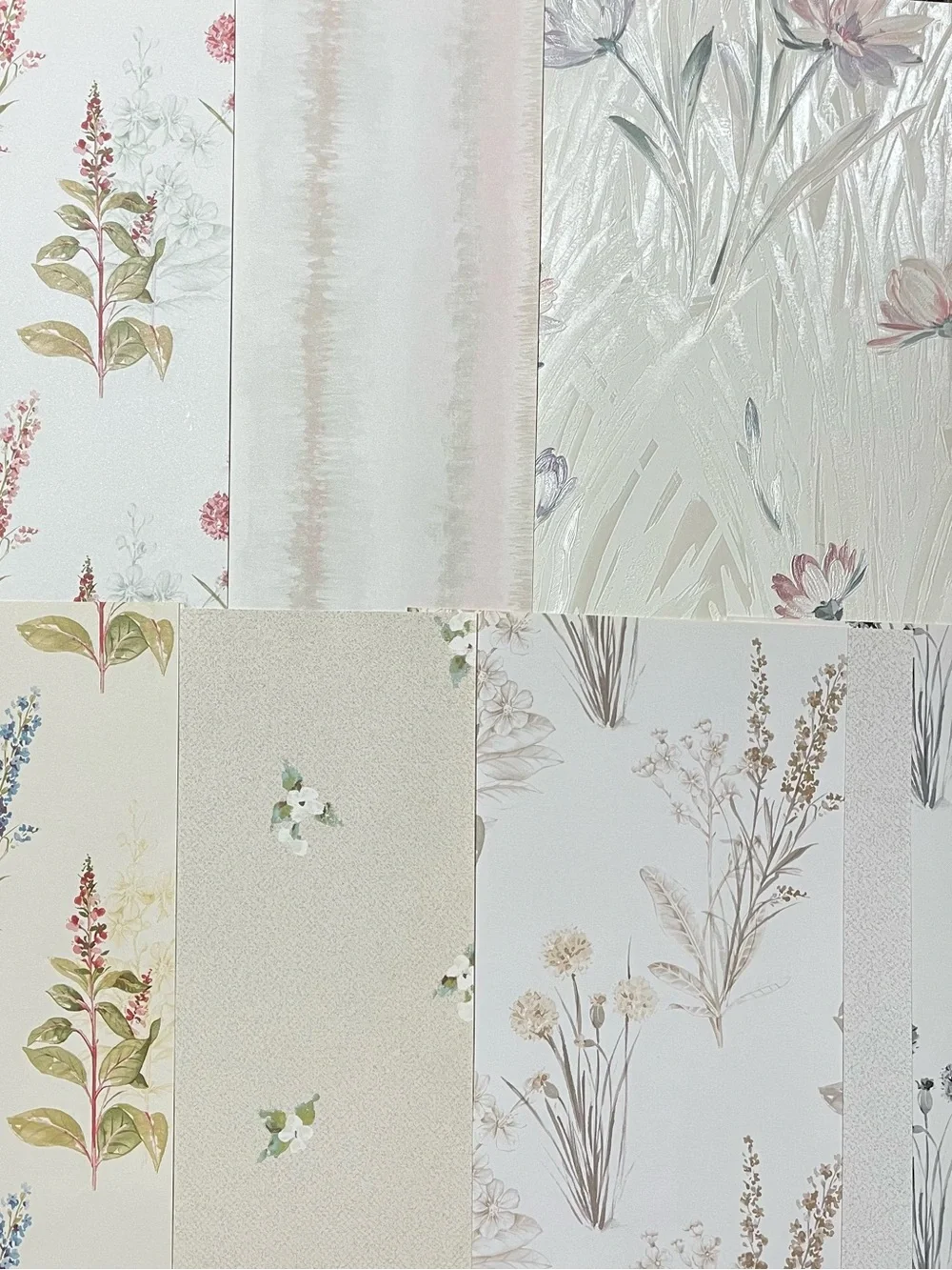10 Assorted Designer Wallpaper Sample DIY Sheets Painted Floral Botanical Panels